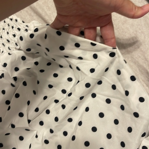 Super cute black and white polkadot romper size large. - Picture 6 of 6